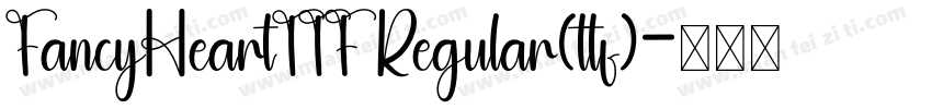 FancyHeartTTF Regular(ttf)字体转换